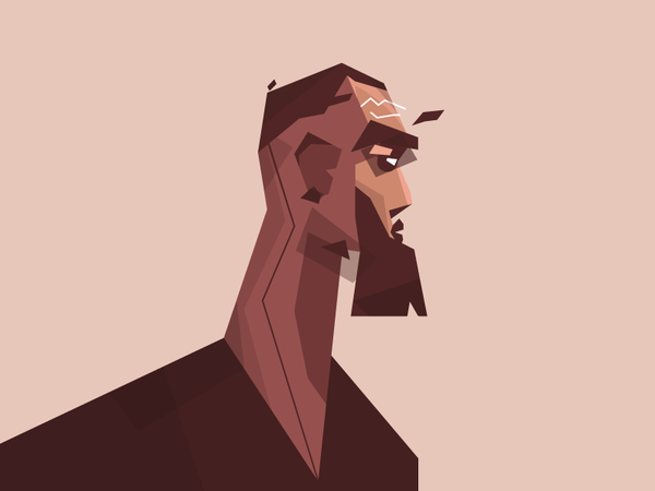Character design ai flat poly low polygon beard man design character.png
