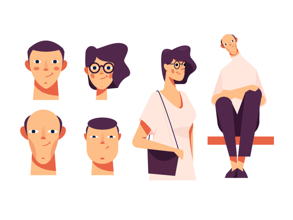 Character design people man vector girl character art.png
