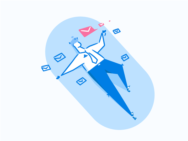 Clean up your inbox in minutes! stroke line flat illustration vector c.png