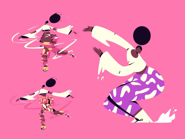 Dance character flat vector dance girl.jpg