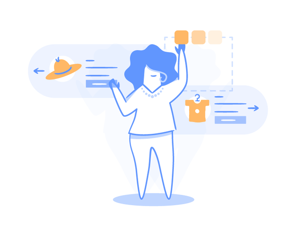 Girl Online SHoping character online flat icon score marketing clothes.png