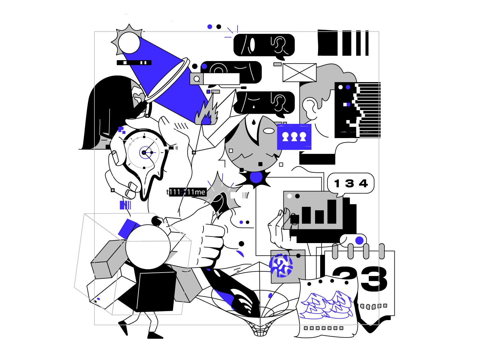 Illustration character branding art icon time abstract poster design i.png