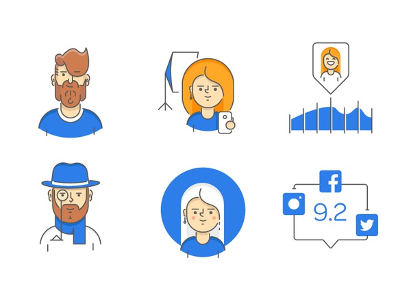 Icons instagram rating character hipster chart girl man line glat srto.jpg
