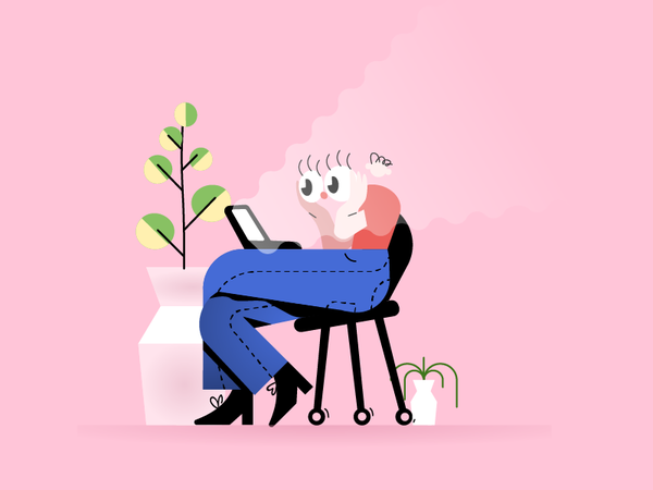 laptop vector sitting sits man illustration glasses flat collaboration.png