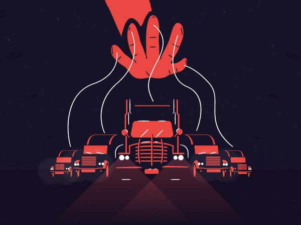 Master of Truckets truck logistics control speed lights road flat pupp.jpg