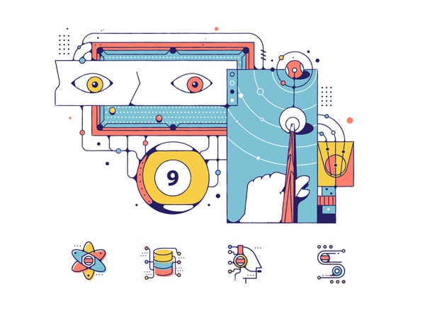 Neural Network neural network vector illustration neural icons pattern.jpg