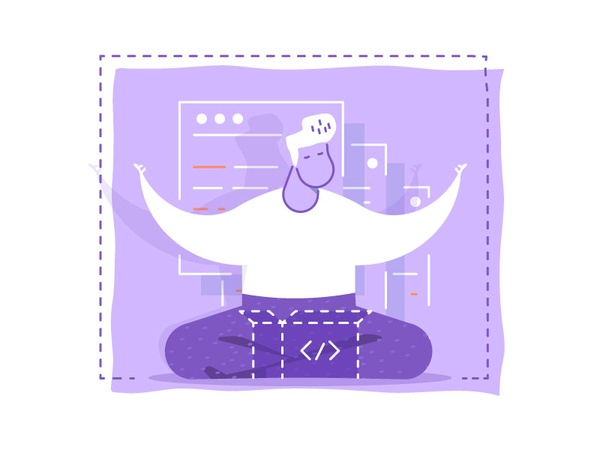 Programmer meditates flat line ux meditation vector design site progra.jpg