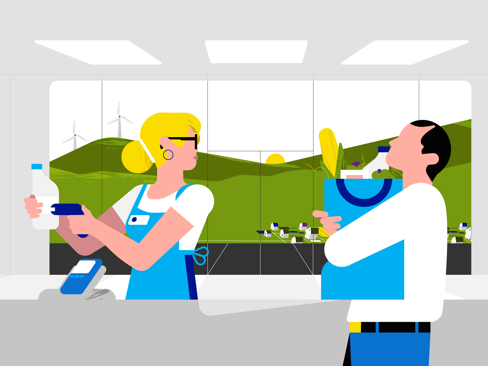 shopping girl man branding shop shopping app shopping design line char.png