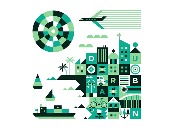 Durban City southafrica harbour durban type vector illustration.png
