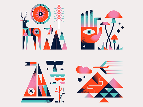Habitat Icons wild texture simple nature mushroom mountains illustrati.png