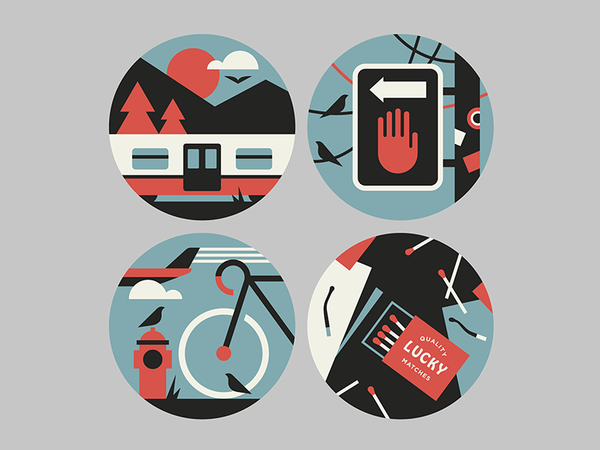Here, There  Everywhere simple icons iconography transport bike bicycl.png