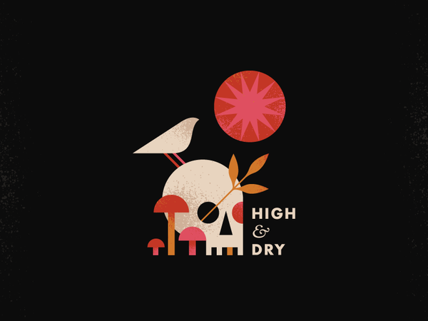 High  Dry dry high mushrooms type sun design bird skull texture illust.png