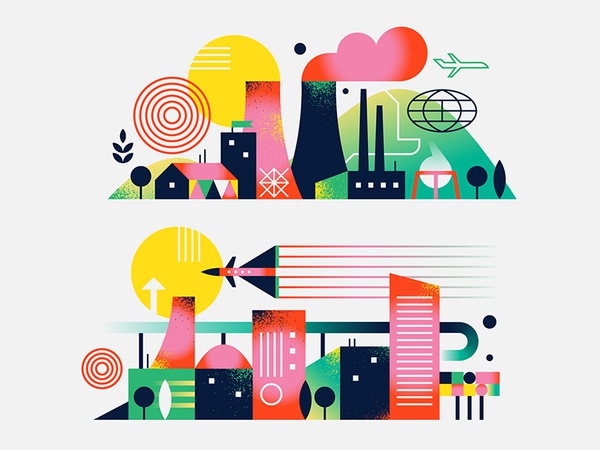 Landscapes technology space travel buildings texture simple nature ill.jpg