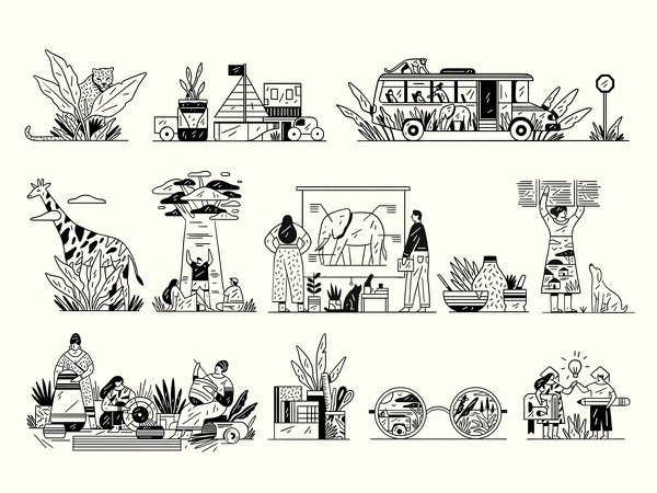 Natural Selection Spots africa safari black editorial editorial illust.jpg