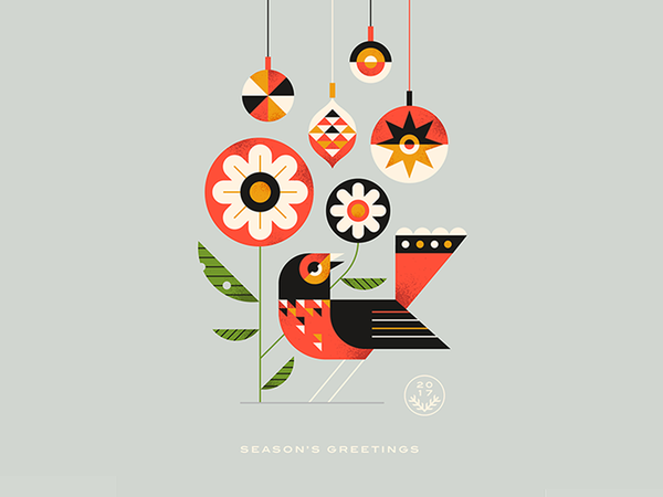 Seasons Greetings christmas season greetings bird flowers baubles deco.png