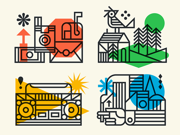 Spot Illustrations mail boombox trees cigarette iconography hand flat.png