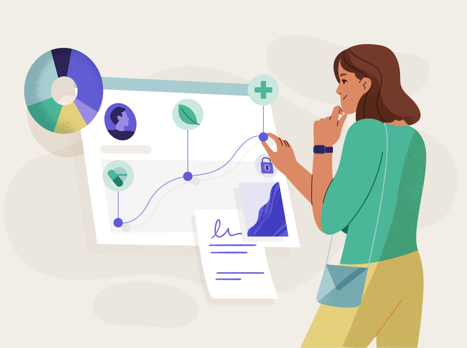 Health Profile for League logo health ux vector ui girl product flat d.png