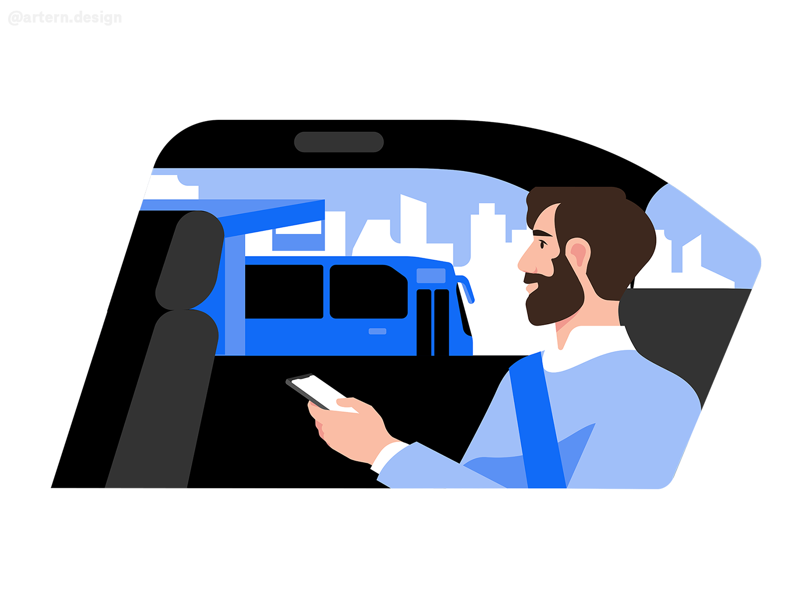 @Uber Transit editorial conceptual trasport book uber app man spot fun.png