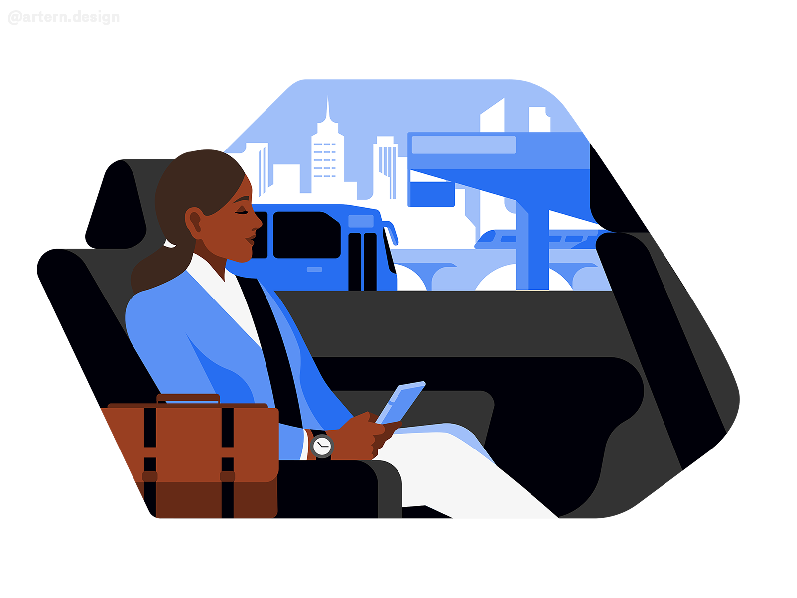 Crowded Commute @Uber spot branding flat uxui peeps webdesign graphic.png