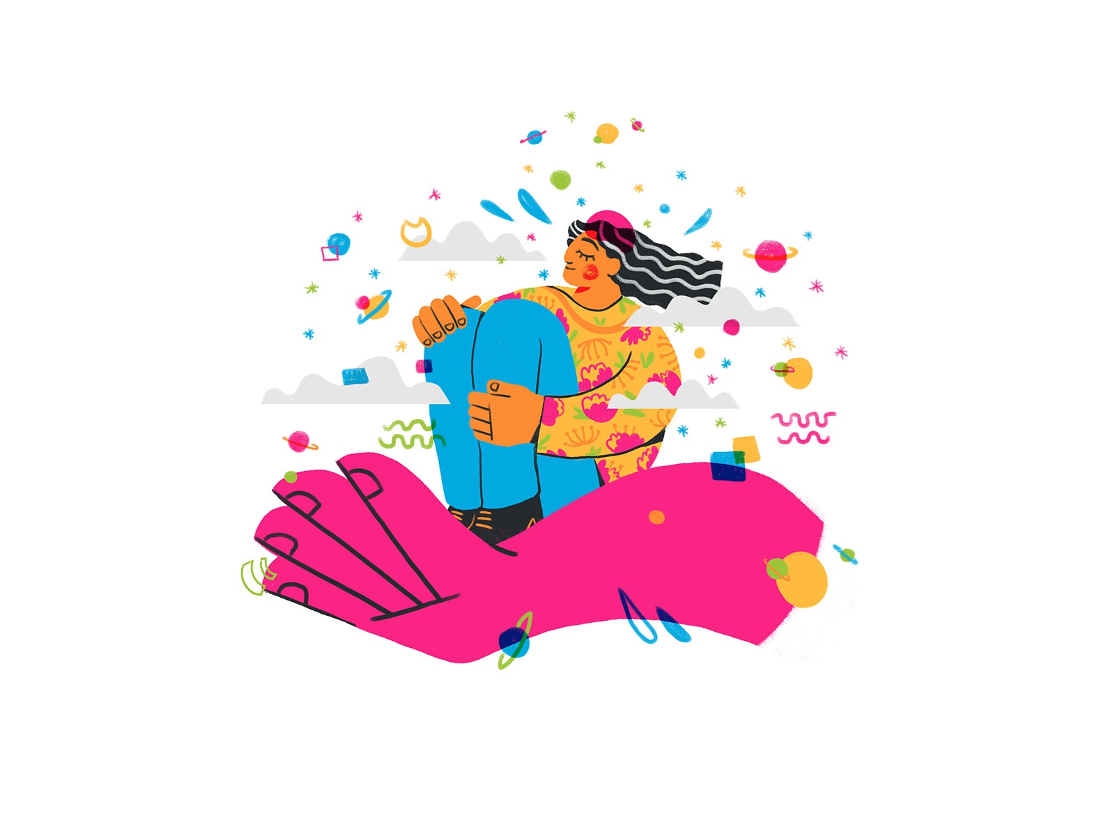 Healing Process conceptual editorial vibrant bright print whimsical il.jpg