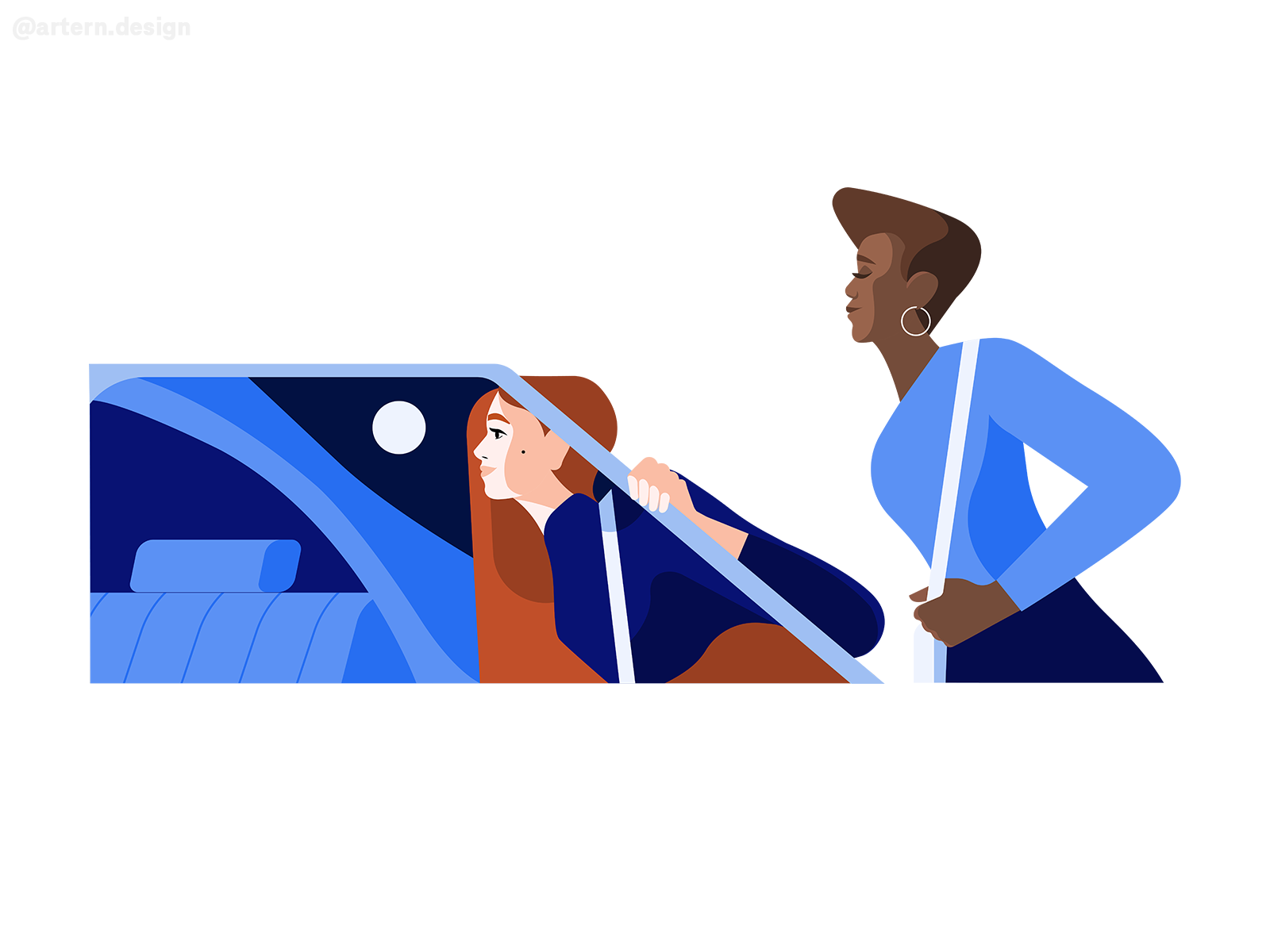 Safe Night Out folks cute branding flat exploration graphic negativesp.png