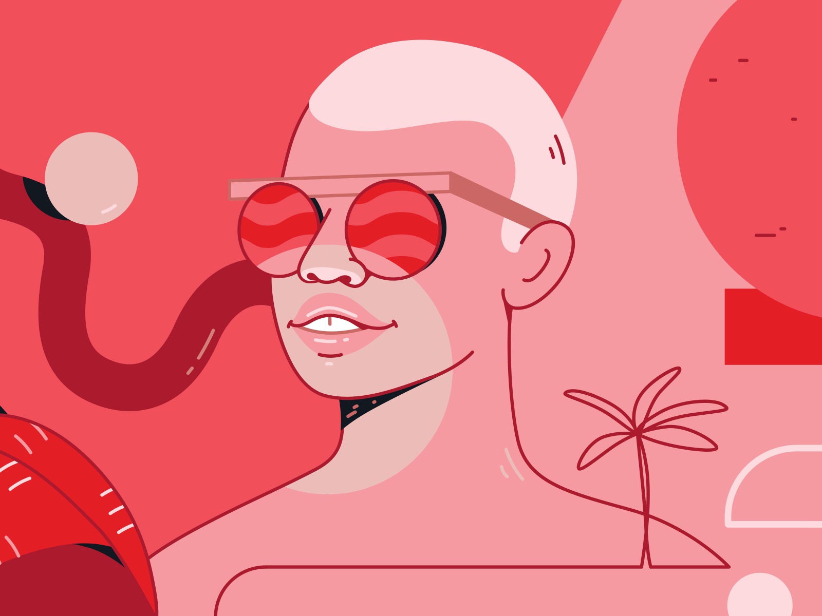 Beach babe glasses beach summer branding character illustrator detail.jpg