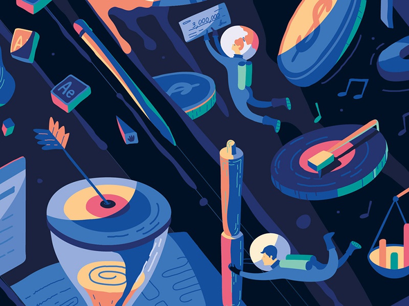 Detail  Illustration for NET Magazine cover 284 freelance currency mon.jpg