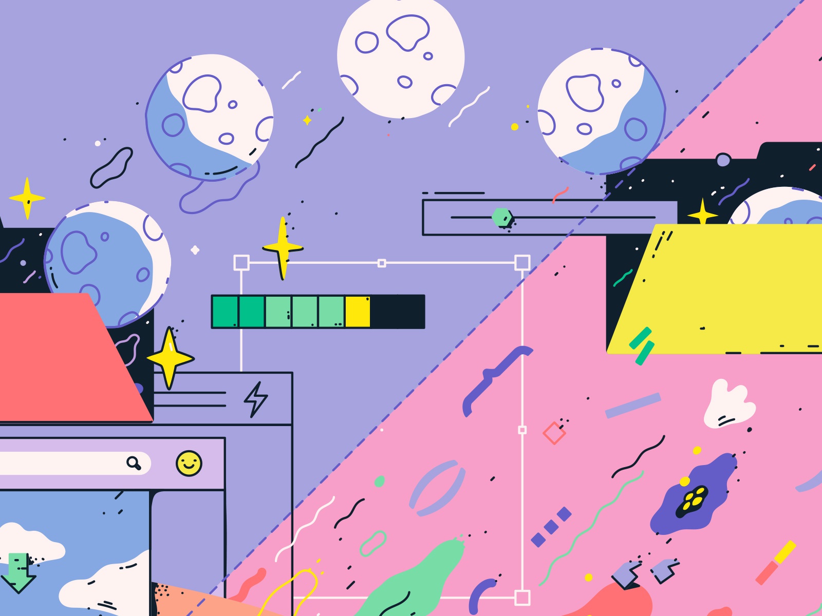 Sending you the moon detail flat coding pc window web design developme.jpg