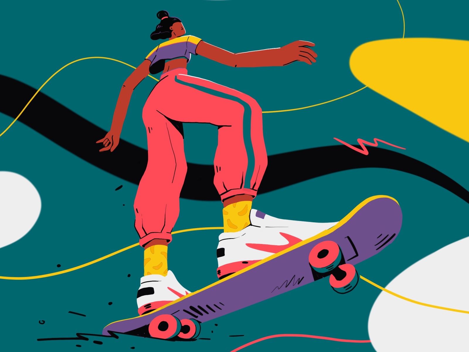 Shred like a girl sport nike procreate skateboarding skater girl brigh.jpg