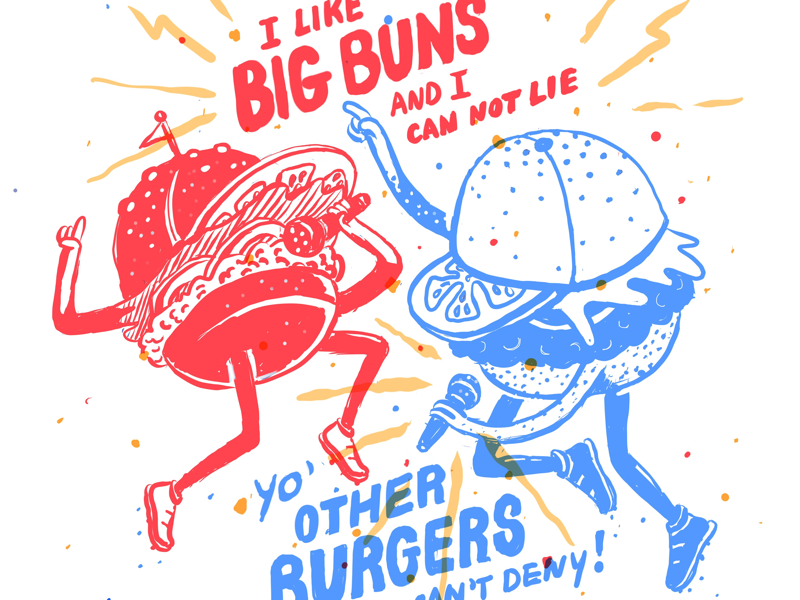 Sir Eatsalot new single ipad procreate app rap battle cool song burger.png