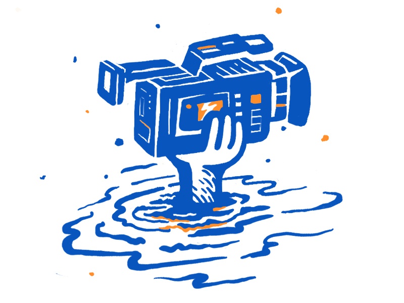 T-shirt design cool art illustration video camera t-shirt design flat.jpg