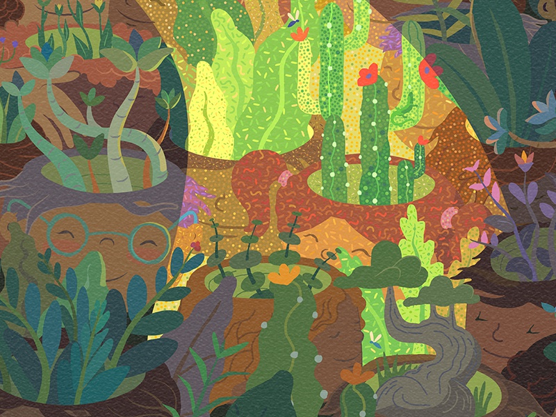 The Garden - detail light plants garden bright fun illustrator charact.jpg
