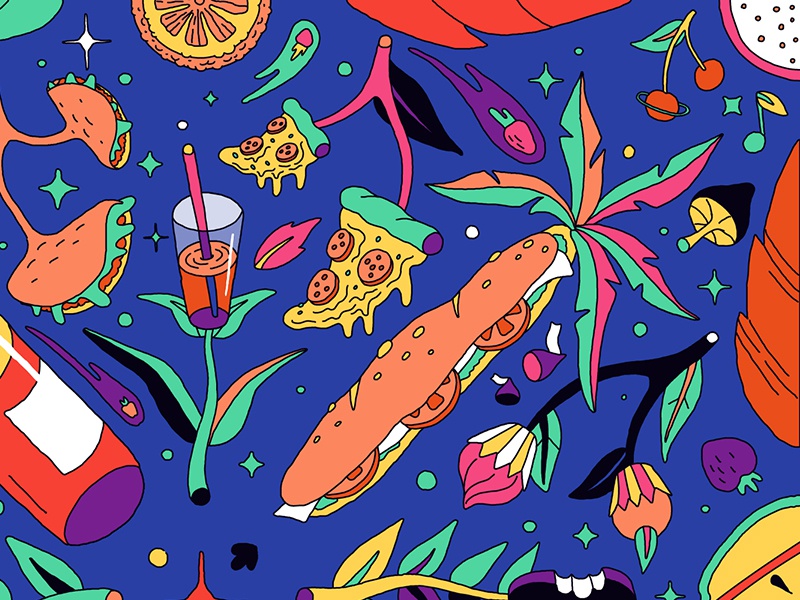 Yume Lunch Bag Module illustrator design stars universe detail module.jpg