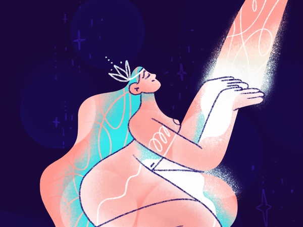 Agua de Estrellas  stars native texture illustration woman girl charac.jpg
