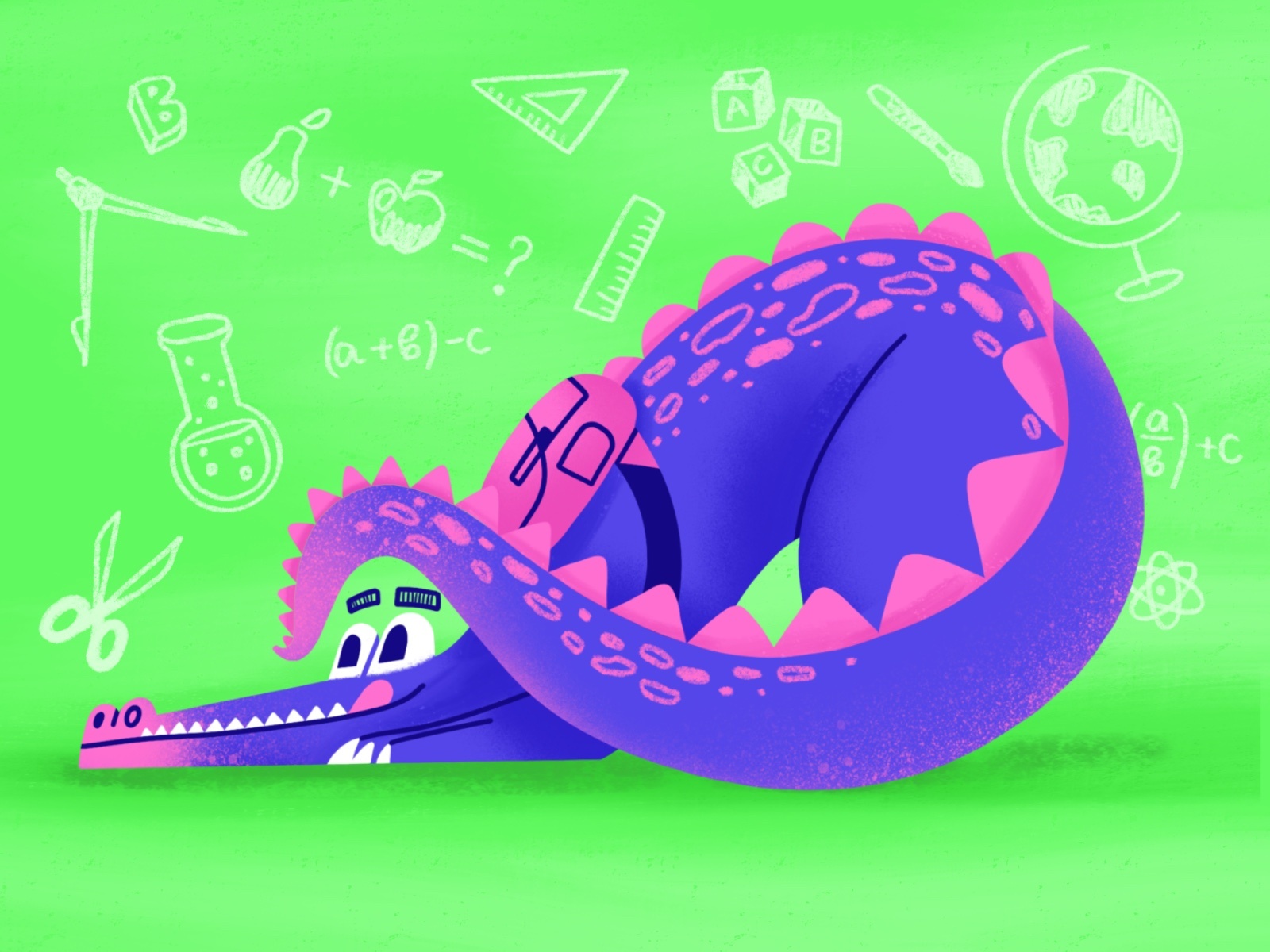 Back to school  procreate illustration texture character hide student.jpg