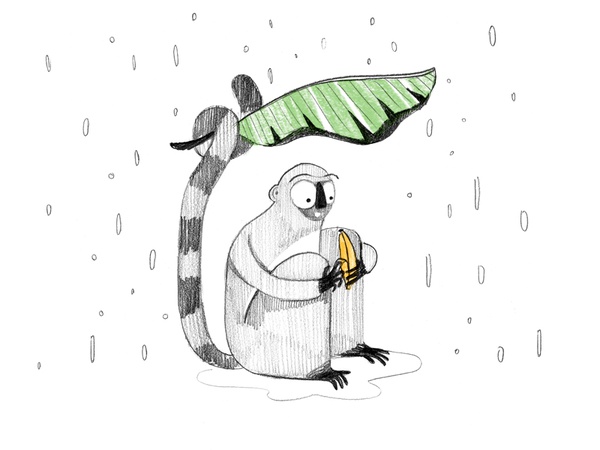 Banana!  leaf food joy character rain sketch pencil monkey banana.jpg