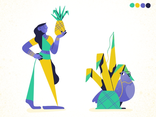 City Predators illustration procreate indian plant pineapple chicken c.png
