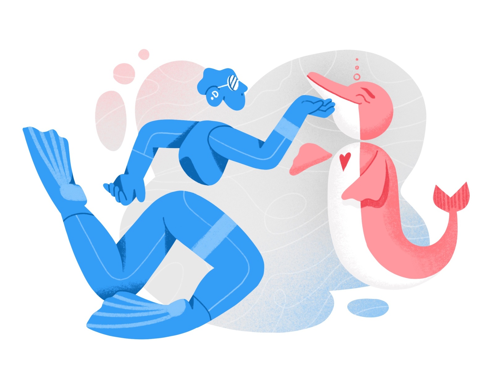 Ocean of Love  underwater illustraion procreate couple inlove diver di.jpg