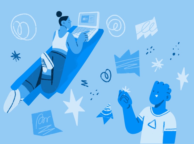 Sign up  web illustration stars rough doodle character speech bubble l.jpg
