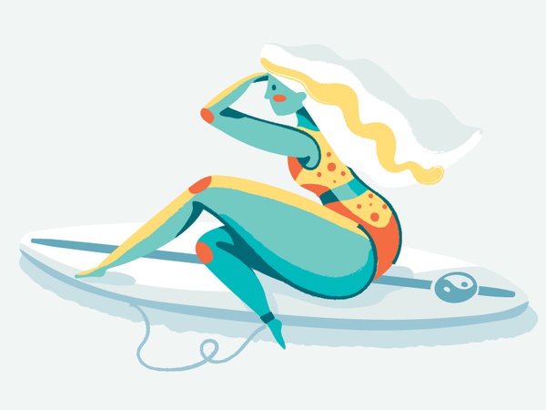 Surfer Girl vector waiting texture waves sun beach summer character gi.jpg