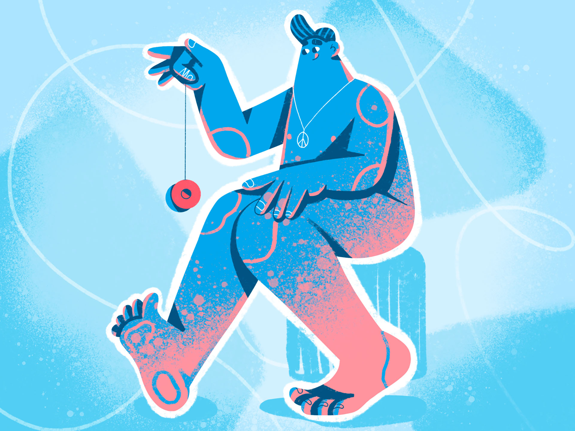 The Procrastinator texture procreate work worry illustration enjoy pea.jpg