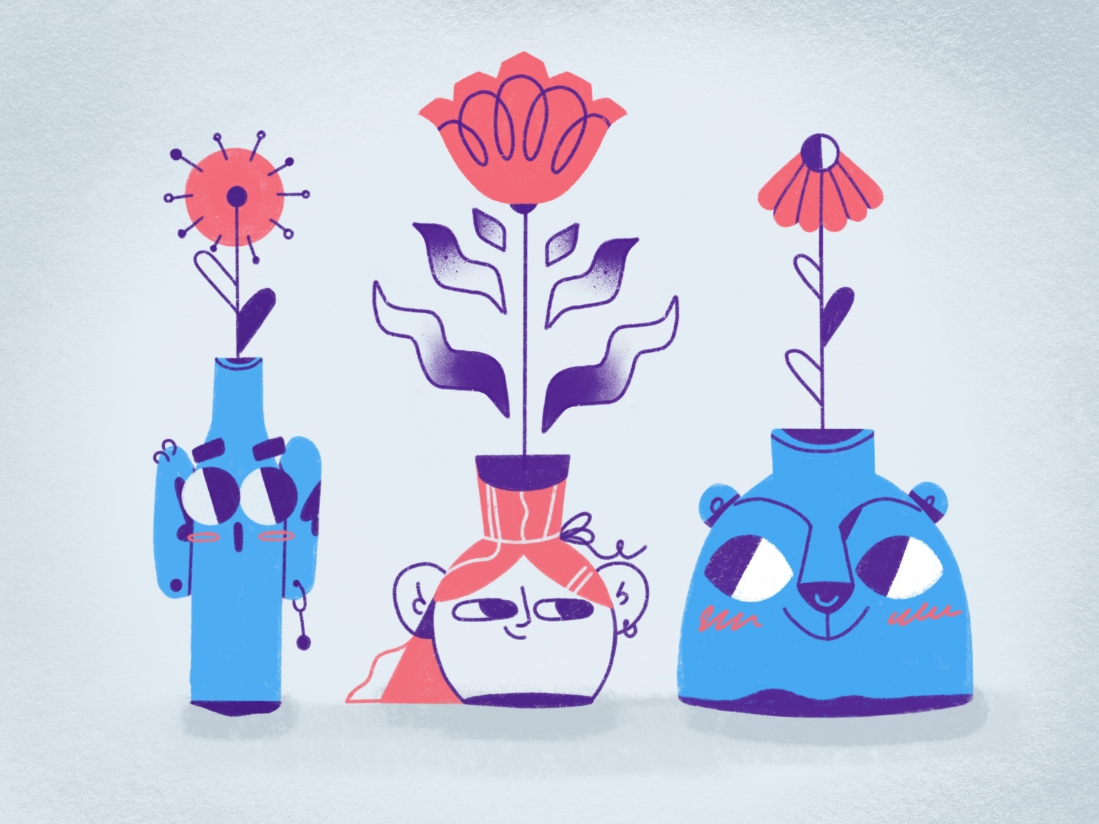 Vases  Faces simple texture procreate stilllife flowers sweet cute cha.jpg