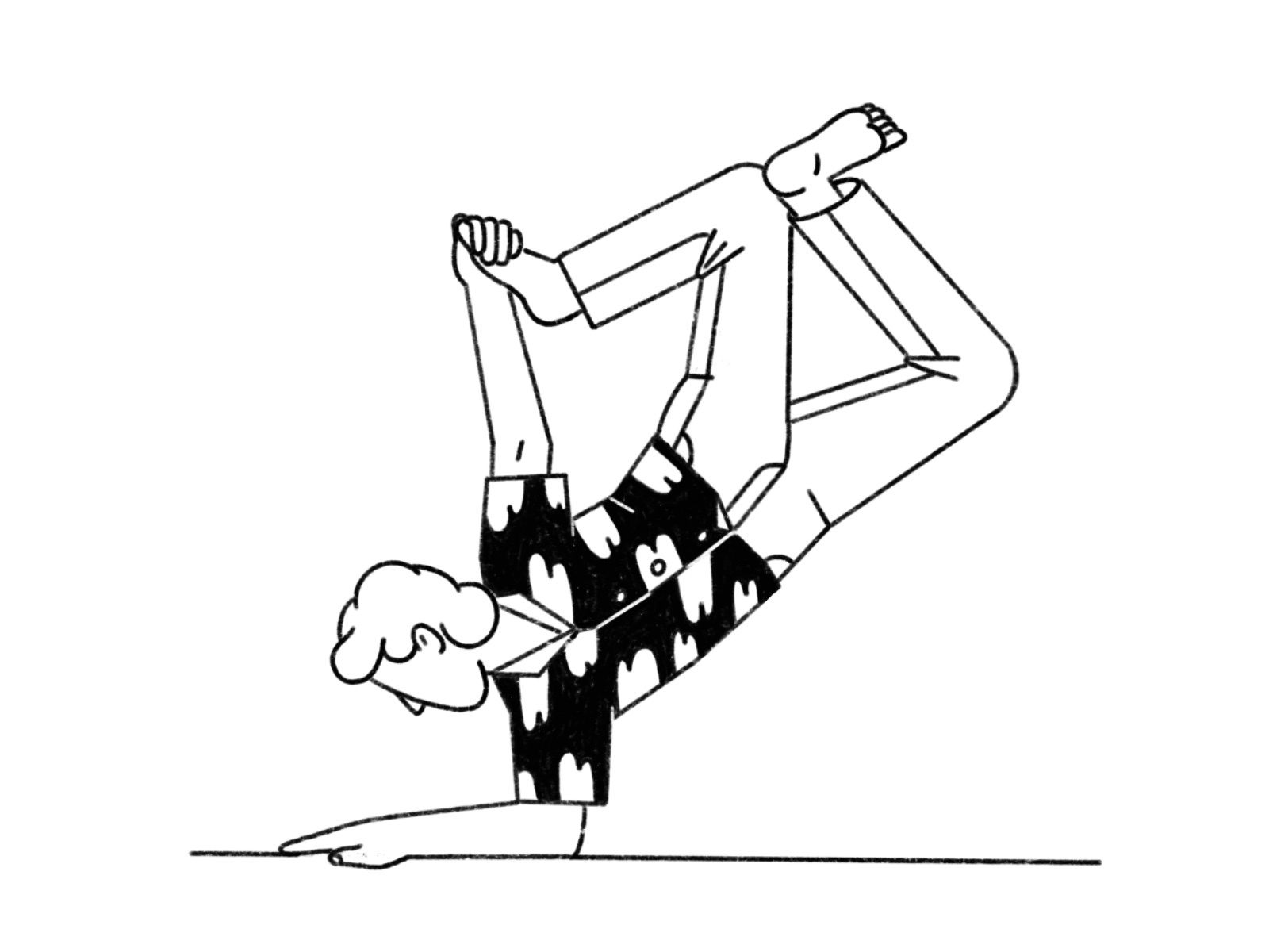 Dance character dancing dancer line illustration black and white stree.jpg
