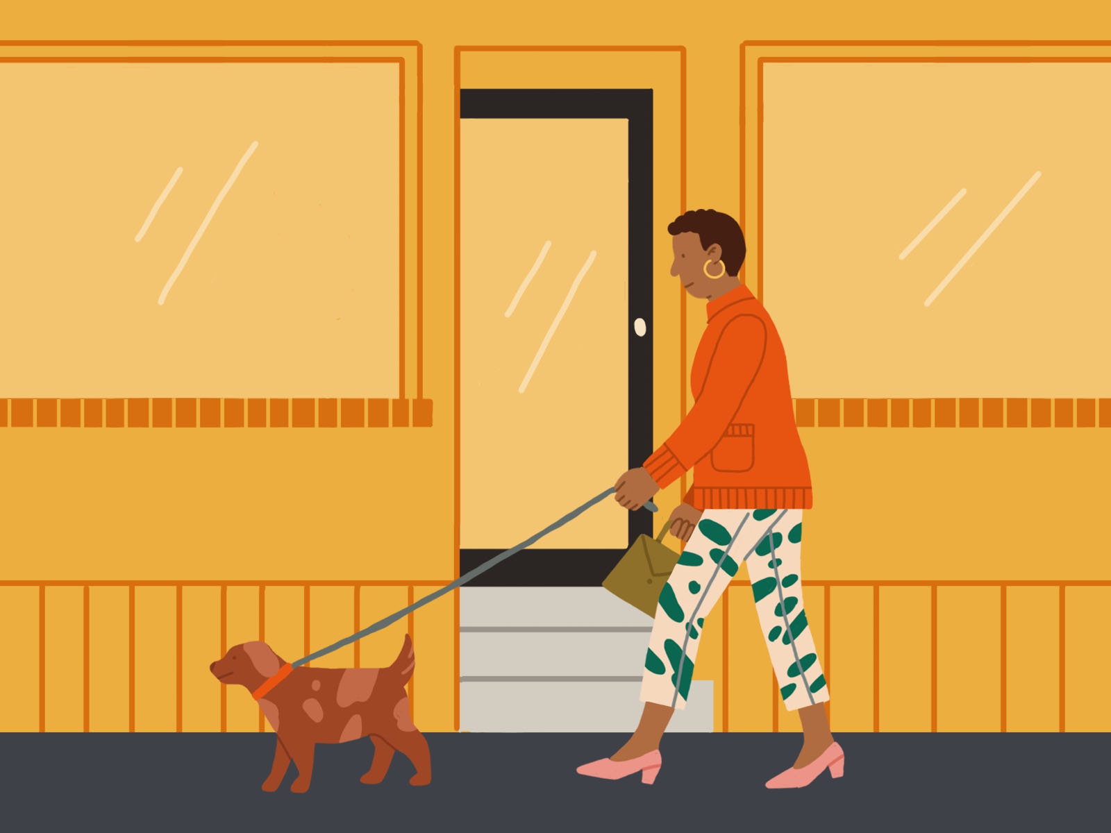 Dog walker women walking dogperson walk walkingdog charecter pet dogwa.jpg