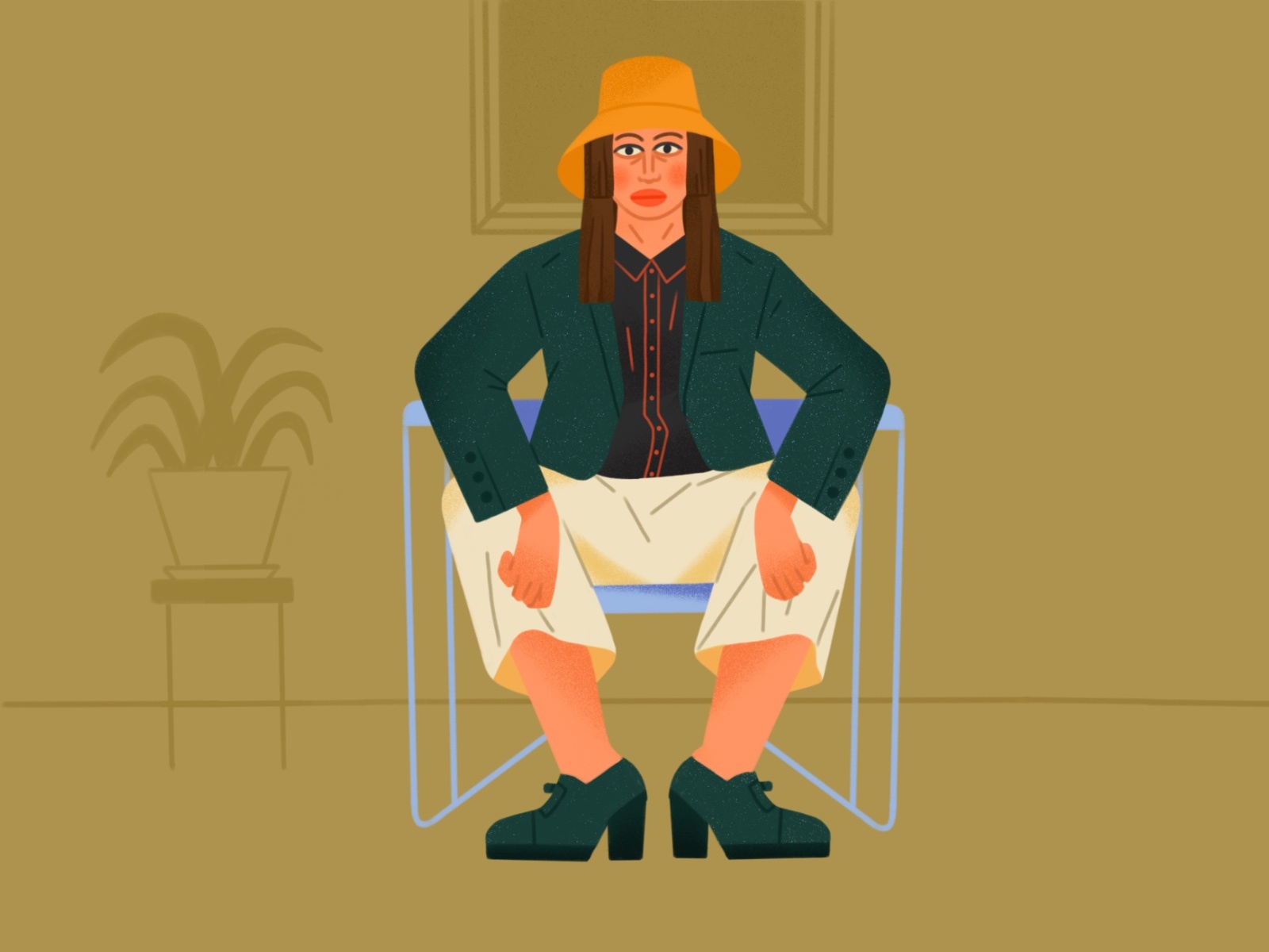 Leta people character 2d character scene plant flatdesign portrait ill.jpg