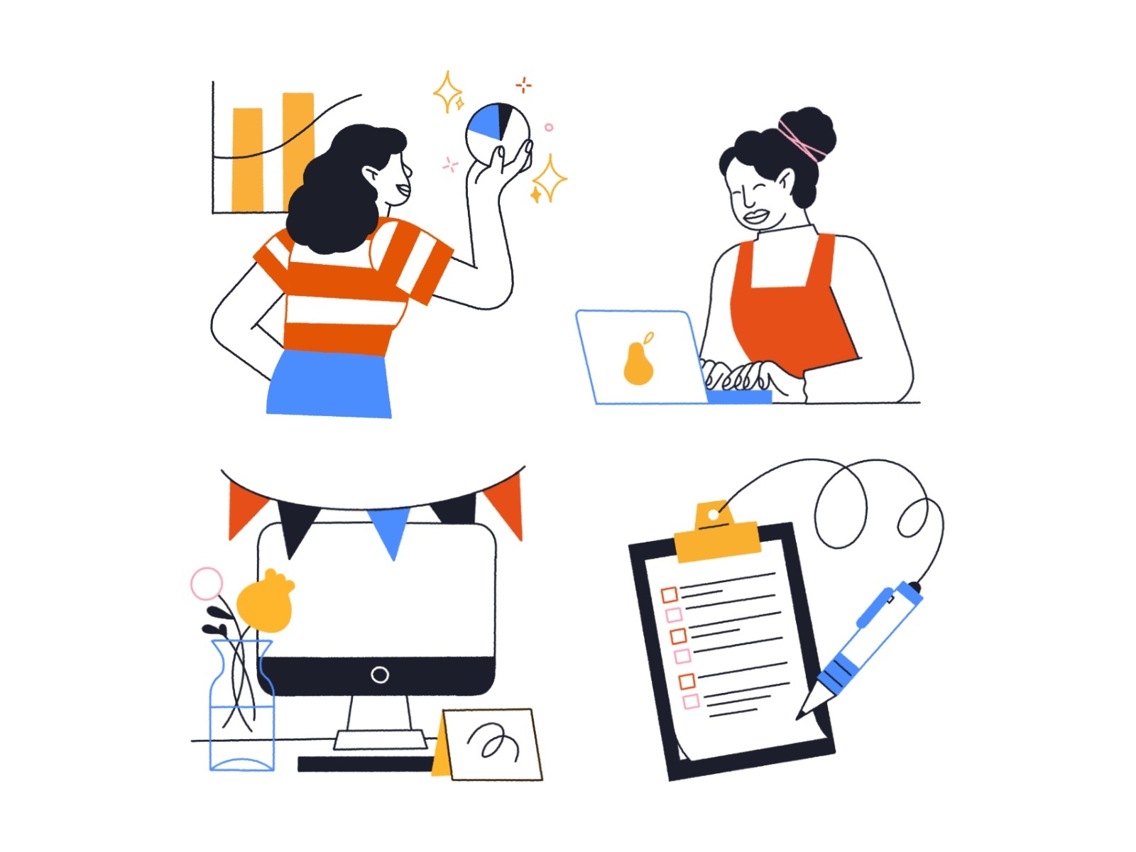 Work it flat  design vector art metaphor illustrations spot illustrati.jpg