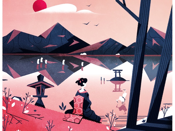 A little serene view character texture design illustrator minimalist i.jpg