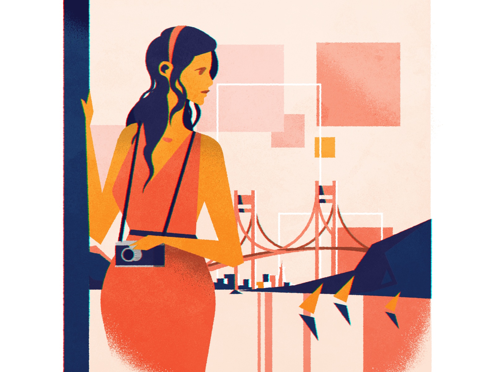 California Dreaming business travel poster character city minimalist t.jpg