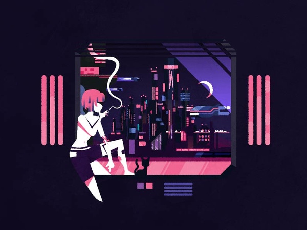 Cyberpunk skyline drawing illustration illustrator cyberpunk future ur.jpg