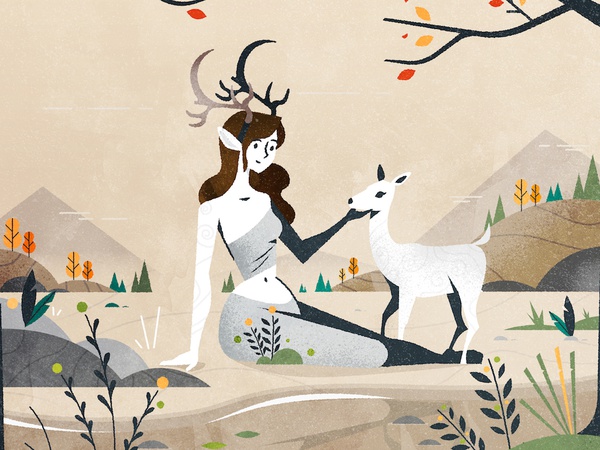 Deer Woman character woman mythology deer faun design illustrator text.jpg
